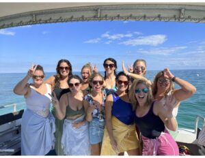 Ladies Birthday party on board snorkel tour boat Island Venture