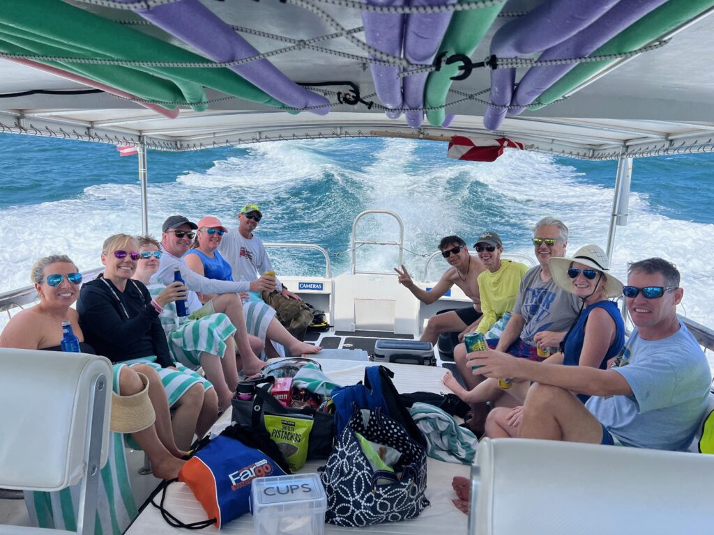 Snorkel party on boat Diversity